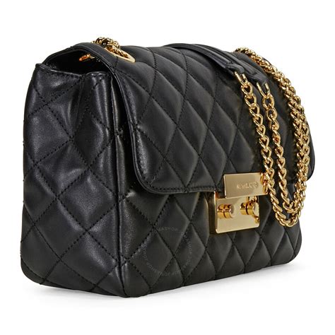 large quilted leather shoulder bag michael michael kors|Michael Kors flat shoulder bags.